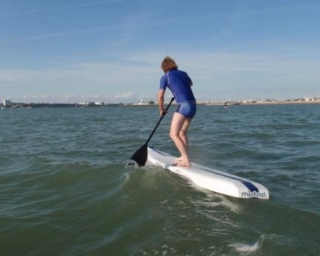 Session de paddle surf en mer